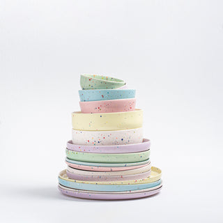 New Party Salad Plate 22cm - Mix 6 Pieces - Egg Back Home