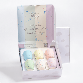 New Party Medium Cup 220ml - Mix 6 Pieces - Egg Back Home